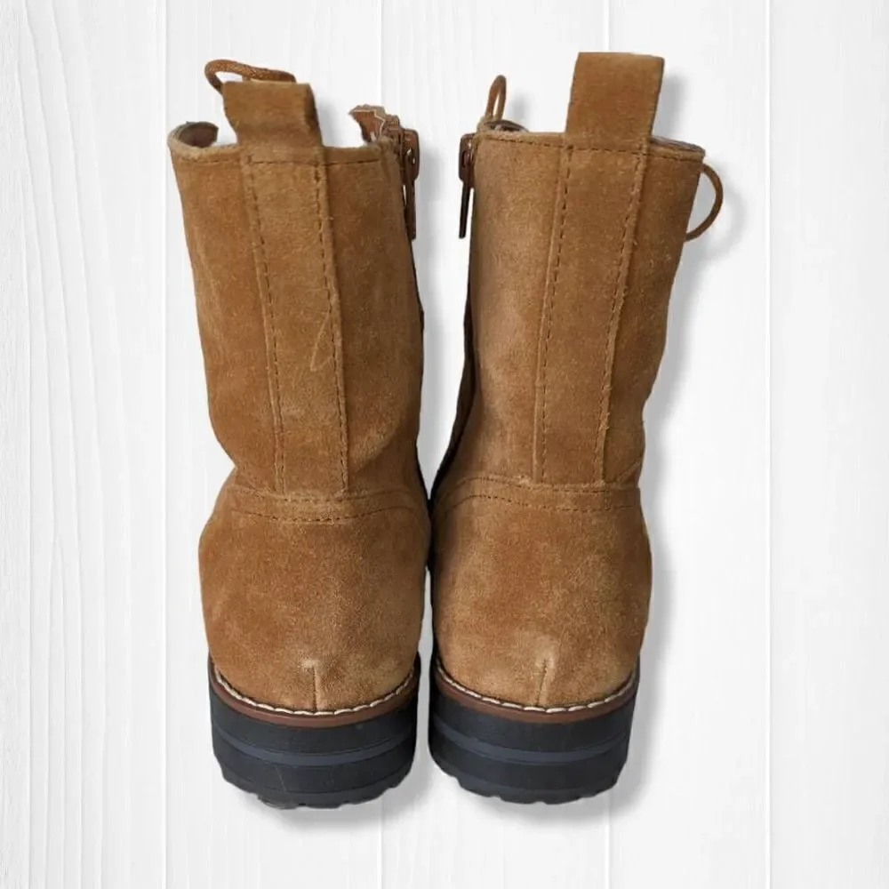 Crown & Ivy™ Women Naomi Hiker Boot High Laced Brown Size 8.5